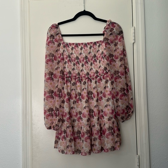 Aritzia Tempest Wilfred Floral Girly Flirty feminine Mini Dress Size XS - Picture 1 of 6